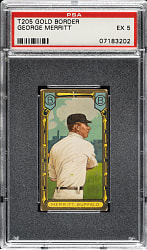 1911 T205 Gold Border George Merritt Minor Leaguer PSA EX 5