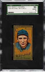 1911 T205 Gold Border Mike Mitchell SGC VG/EX 50