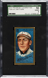 1911 T205 Gold Border A.A. Mattern SGC VG/EX 50
