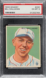 1933 R319 Goudey #200 Bill Hallahan PSA EX-MT 6