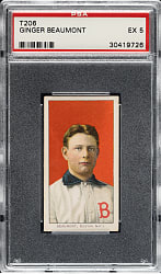 1909-1911 T206 White Border Ginger Beaumont PSA EX 5