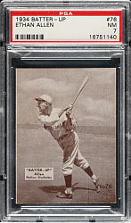 1934-1936 R318 Batter-Up #76 Ethan Allen PSA NM 7