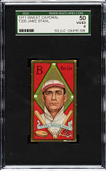 1911 T205 Gold Border Jake Stahl SGC VG/EX 50
