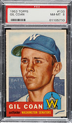 1953 Topps #133 Gil Coan PSA NM-MT 8