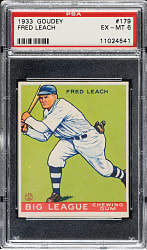 1933 R319 Goudey #179 Fred Leach PSA EX-MT 6