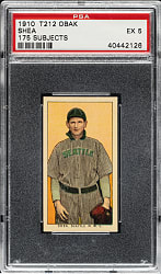 1910 T212 Obak Cigarettes "175 Subjects" Danny Shea PSA EX 5