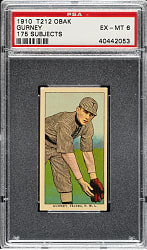 1910 T212 Obak Cigarettes "175 Subjects" Stuart Gurney PSA EX-MT 6