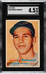 1957 Topps #328 Brooks Robinson Rookie SGC VG/EX+ 4.5