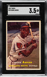 1957 Topps #20 Hank Aaron SGC VG+ 3.5