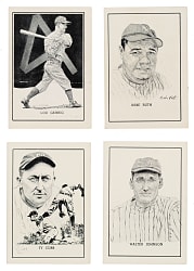 1950-1956 Callahan Hall of Fame Near-Complete Set (65/82) Plus Original Box