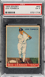 1933 R319 Goudey #43 Lew Fonseca PSA EX 5