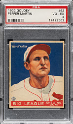 1933 R319 Goudey #62 Pepper Martin PSA VG-EX 4