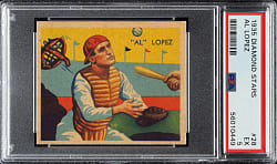 1934-1936 R327 Diamond Stars #28 Al Lopez PSA EX 5