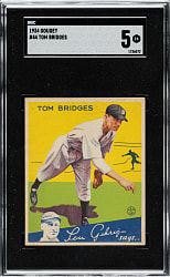 1934 R320 Goudey #44 Tom Bridges SGC EX 5