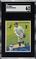 1934 R320 Goudey #15 Alvin Crowder SGC EX/NM 6