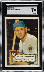 1952 Topps #224 Bruce Edwards SGC NM 7