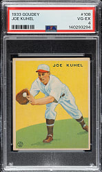 1933 R319 Goudey #108 Joe Kuhel PSA VG-EX 4