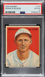 1933 R319 Goudey #113 Oswald Bluege PSA VG-EX 4