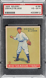 1933 R319 Goudey #159 Oswald Bluege PSA VG-EX 4