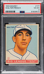 1933 R319 Goudey #177 Walter French PSA VG-EX 4