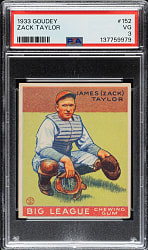 1933 R319 Goudey #152 Zack Taylor PSA VG 3