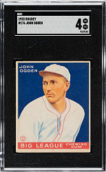 1933 R319 Goudey #176 John Ogden SGC VG/EX 4
