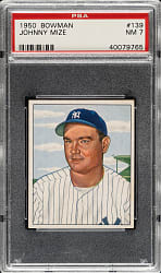 1950 Bowman #139 Johnny Mize PSA NM 7