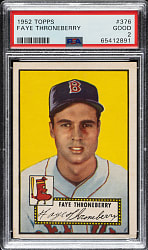 1952 Topps #376 Faye Throneberry High Number PSA GOOD 2