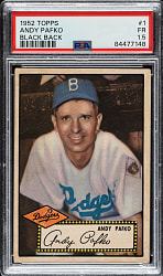 1952 Topps #1 Andy Pafko Black Back PSA FAIR 1.5