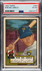 1952 Topps #353 Bob Del Greco High Number PSA VG-EX 4