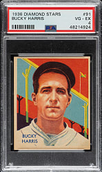 1934-1936 R327 Diamond Stars #91 Bucky Harris PSA VG-EX 4