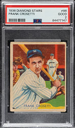 1934-1936 R327 Diamond Stars #86 Frank Crosetti PSA GOOD 2