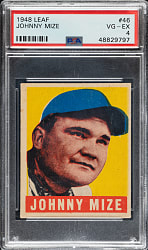 1948-1949 Leaf #46 Johnny Mize PSA VG-EX 4