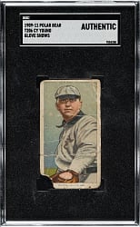 1909-1911 T206 White Border Cy Young Glove Shows SGC Authentic