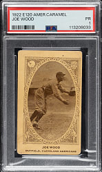 1922 E120 American Caramel Joe Wood PSA POOR 1