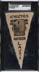 1916 BF2 Ferguson Bakery Felt Pennant Nap Lajoie SGC Authentic - 1 of 4!