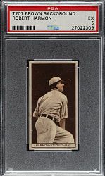 1912 T207 Brown Background Robert Harmon PSA EX 5