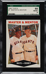 1960 Topps #7 Master & Mentor with Willie Mays SGC NM/MT 88