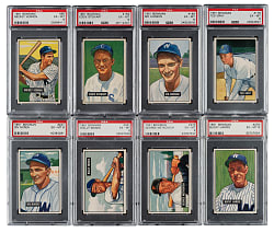1951 Bowman PSA EX-MT 6 Collection (8) Including Bucky Harris