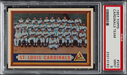 1957 Topps #243 St. Louis Cardinals Team PSA MINT 9