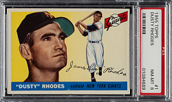 1955 Topps #1 Dusty Rhodes PSA NM-MT 8