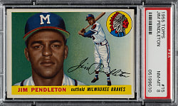 1955 Topps #15 Jim Pendleton PSA NM-MT 8