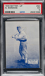 1934-1936 R318 Batter-Up #34 Al Simmons PSA EX 5