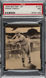 1934-1936 R318 Batter-Up #173 Frankie Frisch PSA NM 7