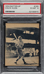 1934-1936 R318 Batter-Up #185 Chuck Klein PSA EX-MT 6