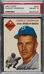 1954 Topps #209 Charlie Thompson PSA NM-MT 8