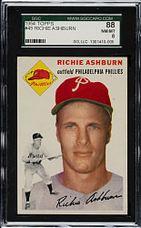 1954 Topps #45 Richie Ashburn SGC NM/MT 88