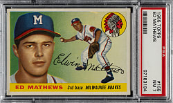 1954 Topps #30 Eddie Mathews PSA NM 7
