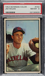 1953 Bowman Color #102 Jim Hegan PSA NM-MT 8