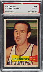 1957-1958 Topps Basketball #56 Bob Houbregs PSA NM 7